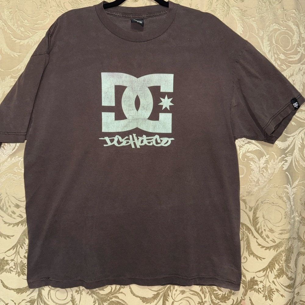 Vtg DC Brown Logo Tee